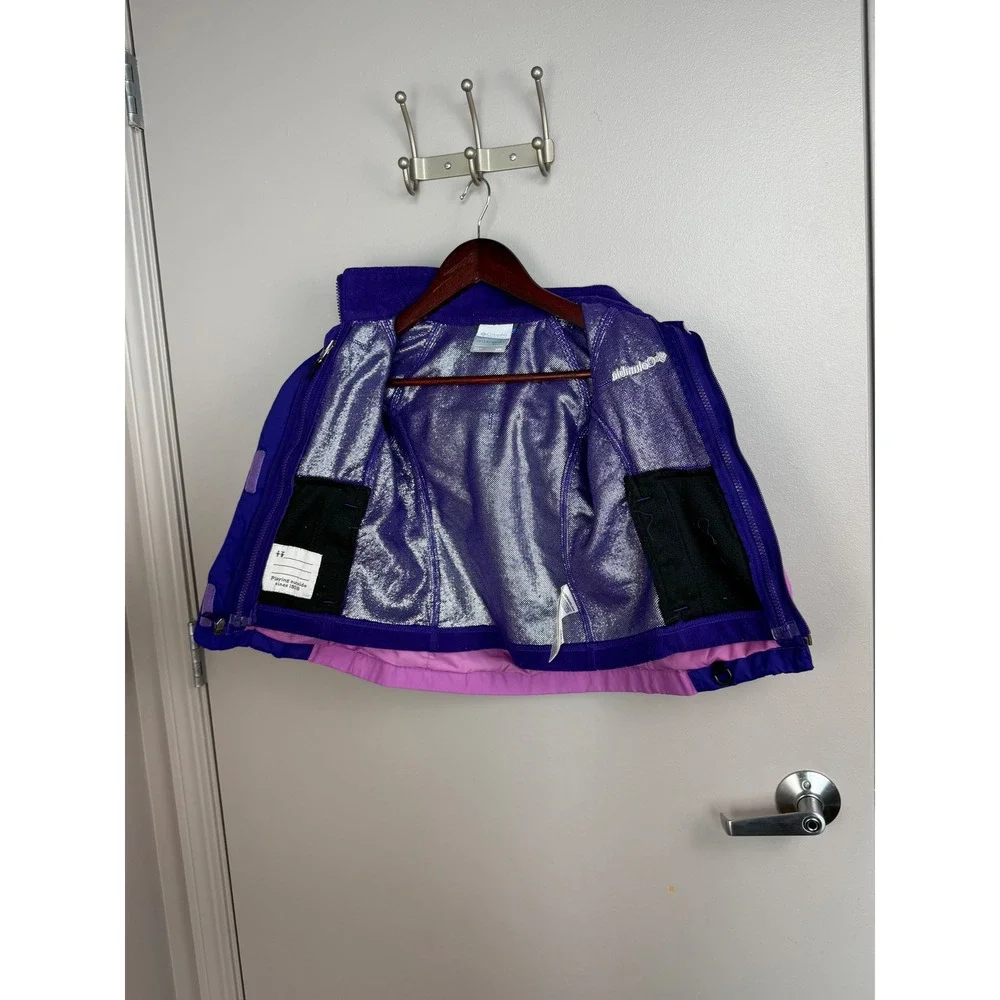 Columbia Interchange Jacket Kids XXS Purple Pink Nylon Outgrown Hooded